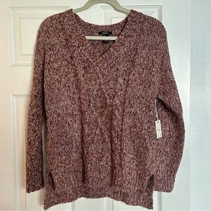 Women’s Burgundy V-Neck Sweater